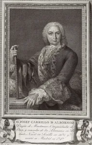 CARRILLO DE ALBORNOZ Y MONTIEL, Jos (1671-1747). Engraving. SPAIN. Zaragoza. Academia General Militar (General Military Academy). AISA/Everett Collection**US SALES ONLY**