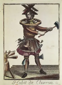 Transports Prints: Cart driver (18th c.). Engraving