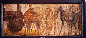 Donkey Prints: Cart with Mules, by unknown artist
