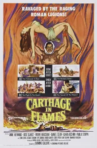 Lifting Prints: CARTHAGE IN FLAMES, (aka CARTAGINE IN FLAMME), poster art, 1960