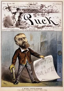 Assassin Prints: Cartoon showing presidential assassin Charles J