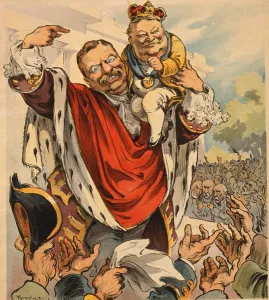 Cartoons Prints: Cartoon shows William Taft (1857-1930) as the choice of President Theodore Roosevelt