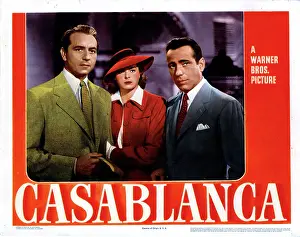 Humphrey Prints: CASABLANCA, Paul Henreid, Ingrid Bergman, Humphrey Bogart, 1942