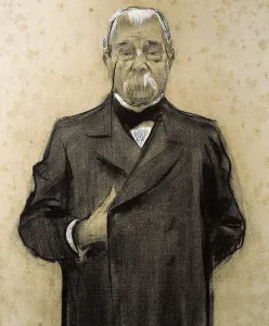 CASAS i CARBO, Ramn (1866-1932). Portrait of Manuel Durn y Bas. 1899 - 1905. Detail. Charcoal and pastel. Modernism. Drawing. SPAIN. Barcelona. National Art Museum of Catalonia