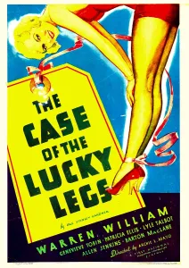 Bending Over Prints: THE CASE OF THE LUCKY LEGS, window card, 1935