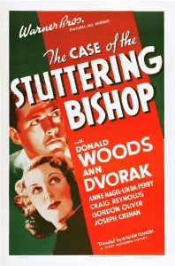Woods Prints: THE CASE OF THE STUTTERING BISHOP, US poster art, from top: Donald Woods, Ann Dvorak, 1937