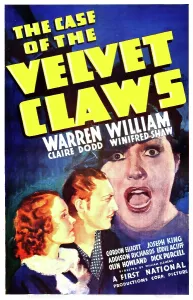 Lawyer Prints: THE CASE OF THE VELVET CLAWS, US poster art