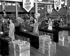 Tennessee Prints: Four cash registers at a new supermarket