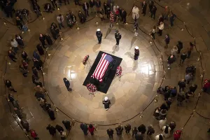 Lcgr1812 Prints: The casket of former President George H