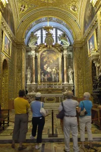 CASSAR, Gerolamo (1520-1592). Cathedral of Saint John the Baptist. MALTA. Valletta. Cathedral of Saint John the Baptist. Interior. AISA/Everett Collection**US SALES ONLY**