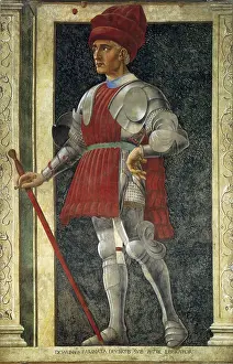 Firenze Prints: CASTAGNO, Andrea del (1423-1457). Portrait of Farinata degli Uberti. ca. 1450