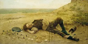 Playing Prints: CASTLES IN SPAIN, by Alexander Harrison, 1882, American painting, oil on canvas