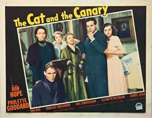 Gale Prints: THE CAT AND THE CANARY, front to back: Douglass Montgomery