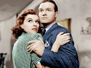 Pinstripe Suit Prints: THE CAT AND THE CANARY, from left: Paulette Goddard, Bob Hope, 1939