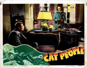Simon Prints: CAT PEOPLE, from left, Kent Smith, Simone Simon, 1942