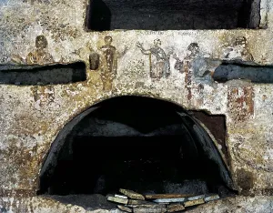 Paleochristians Prints: Catacombs of Saint Calixtus. ITALY
