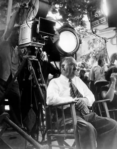 Hitchcock Prints: TO CATCH A THIEF, director Alfred Hitchcock on set, 1955