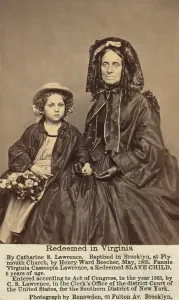 Liberation Prints: Catharine Lawrence, with the former slave child she adopted, Fannie Lawrence, 1863