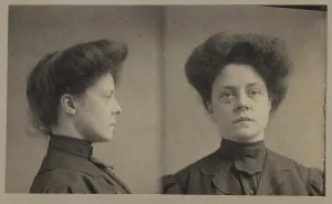 Images Dated 5th March 2008: Catherine O'Neill, police mug shot Photograph mounted on identification card from Detective Bureau