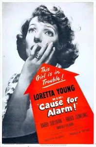 Arrow Prints: CAUSE FOR ALARM!, US poster, Loretta Young, 1951