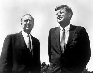 Cronkite Prints: CBS EVENING NEWS WITH WALTER CRONKITE, from left: Walter Cronkite, President John F