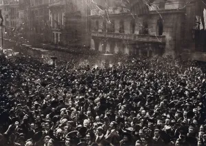 Armistice Prints: Celebrating American crowd on Peace Monday