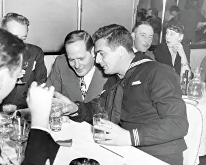 Night Club Prints: center: Sherman Billingsley and Victor Mature at the Stork Club