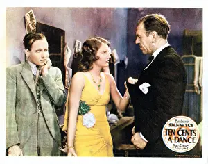 Harmon Prints: TEN CENTS A DANCE, lobbycard, from left: Monroe Owsley, Barbara Stanwyck, Pat Harmon, 1931