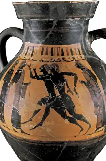 Olympic Games Prints: Ceramic vessel decorated with some figures of black athletes