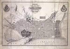 Town Planning Prints: CERDA, Ildefonso (1816-1876). 'Plan de Reforma Interior y Ensanche de la ciudad de Barcelona'