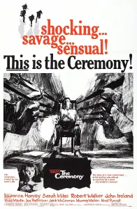 Sarah Prints: THE CEREMONY, US poster art, Sarah Miles, (left), Laurence Harvey, (center), 1963