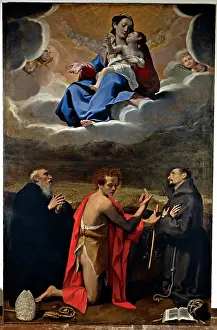 Attributes Prints: Cesi Bartolomeo, Madonna and Child with Sts Benedict