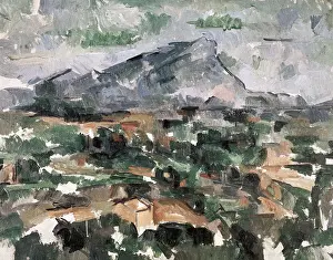 Post Impressionists Prints: CEZANNE, Paul (1839-1906). Mountain Sainte-Victoire