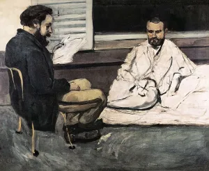 Post Impressionist Prints: CEZANNE, Paul (1839-1906). Paul Alexis Reading a Manuscript to Emile Zola
