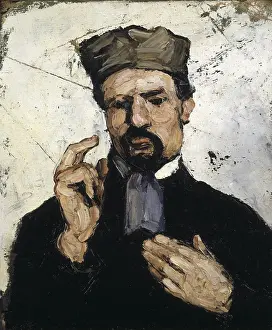 CEZANNE, Paul (1839-1906). Uncle Dominique as a Lawyer. ca. 1866. Post-Impressionism. Oil on canvas. FRANCE. Paris. Musee d'Orsay (Orsay Museum)
