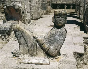 United Mexican States Prints: Chac-Mool. ca. 12th c. MEXICO. YUCATN