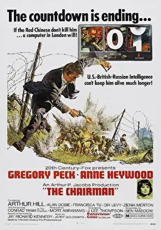 Peck Prints: THE CHAIRMAN, US poster art, Gregory Peck (left)