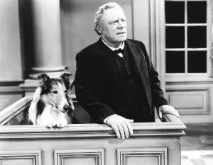 Gwenn Prints: CHALLENGE TO LASSIE, from left: Lassie, Edmund Gwenn, 1949