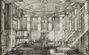 Drawing Prints: Chamber of the House of Representatives at Federal Hall