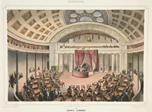 Capitol Prints: Chamber of Senate, in the US Capital in Washington