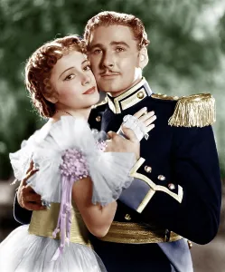 Epaulet Prints: THE CHARGE OF THE LIGHT BRIGADE, from left: Olivia de Havilland, Errol Flynn, 1936