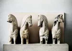 Athenai Prints: Four chariot horses. ca. 570 BC
