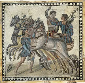 Crome Prints: Chariot race (3rd c.). Roman art