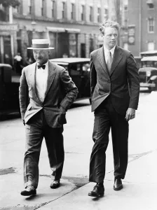Kidnappings Prints: Charles A. Lindbergh and New Jersey State Police head
