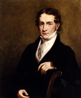 Cravat Prints: CHARLES FRANCIS ADAMS, by Charles Bird King, 1827, American painting, oil on canvas
