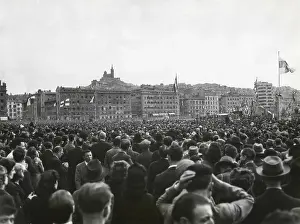 Lcgr1501 Prints: Charles de Gaulle speaking at Marseilles, April 18, 1948