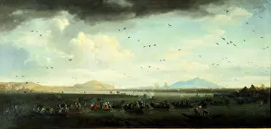 Hunting Prints: Charles III of Bourbons Hunting Coots on Lake Patria (Carlo di Borbone a caccia di folaghe sul lago Patria)
