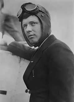 Flyers Prints: Charles Lindbergh, after flying his monoplane