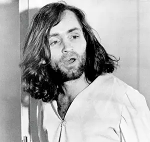 Manson Prints: Charles Manson, cult leader, March 6, 1970. Courtesy: CSU Archives/Everett Collection