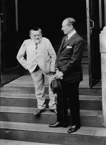 Telegraphy Prints: Charles Steinmetz (1865 - 1923) with Guglielmo Marconi (1874-1937), ca. 1920